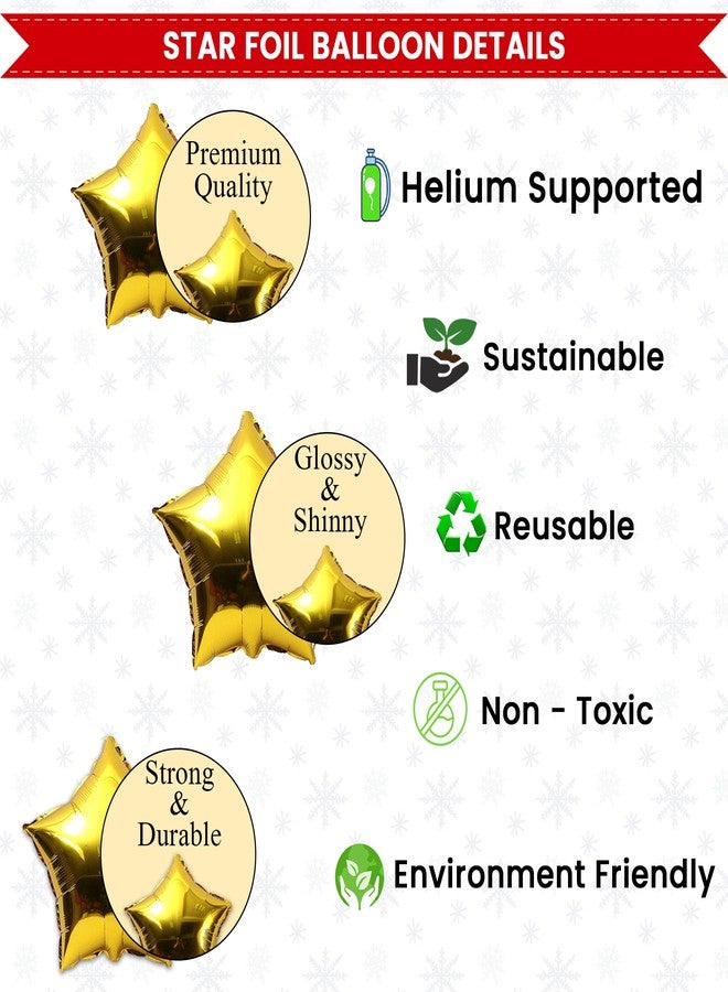 1iAM New Year 2026 Decor Items Pack of 95 - Golden "HAPPY NEW YEAR", Star & 2026 Foil Balloon, Metallic & Confetti Balloons & Arch | Home, Office & Event Decoration For 31st December & 1st January - Image 5